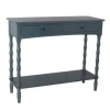 Kirkland's Home Navy Spindle 2-Drawer Console Table- Console Tables