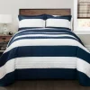 Kirkland's Home Navy Stripe 3-Pc. Full/Queen Quilt Set- Quilts