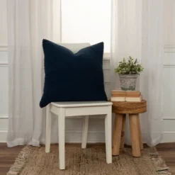 Kirkland's Home Navy Subtle Striped Oversized Pillow- Pillows