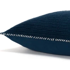 Kirkland's Home Navy Subtle Striped Oversized Pillow- Pillows