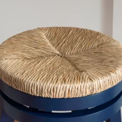 Kirkland's Home Navy Swivel Frame Counter Stool- Bar Stools & Counter Height Stools