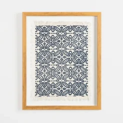 Kirkland's Home Navy Tapestry Framed Wall Plaque- Wall Plaques