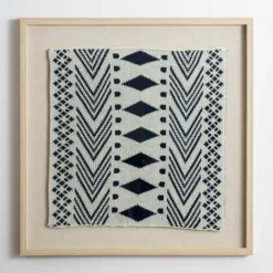 Kirkland's Home Navy Textile Shadowbox Wall Plaque- Wall Plaques