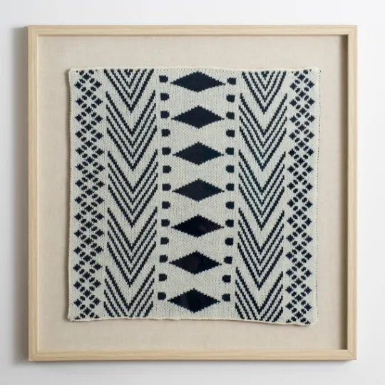 Kirkland's Home Navy Textile Shadowbox Wall Plaque- Wall Plaques
