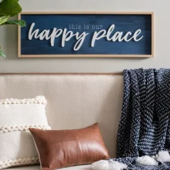 Kirkland's Home Navy This Is Our Happy Place Plaque- Wall Quotes & Signs