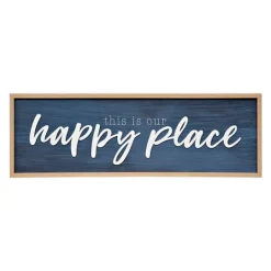 Kirkland's Home Navy This Is Our Happy Place Plaque- Wall Quotes & Signs