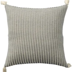 Kirkland's Home Navy Trapeze Organic Cotton Throw Pillow- Pillows