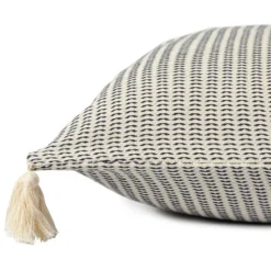 Kirkland's Home Navy Trapeze Organic Cotton Throw Pillow- Pillows