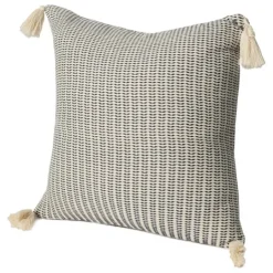 Kirkland's Home Navy Trapeze Organic Cotton Throw Pillow- Pillows