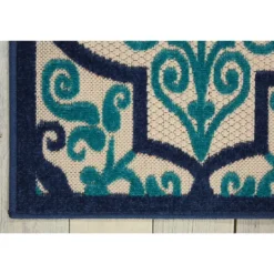 Kirkland's Home Navy Trellis Outdoor Area Rug, 5X7- Outdoor Rugs