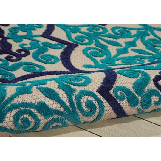Kirkland's Home Navy Trellis Outdoor Area Rug, 7X10- Outdoor Rugs