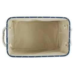 Kirkland's Home Navy Trellis Paw Print Storage Basket, 16 In.- Baskets & Boxes