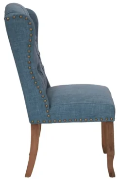 Kirkland's Home Navy Tufted Jenna Dining Chair- Dining Chairs