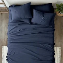 Kirkland's Home Navy Ultra Soft 6-Pc. Queen Sheet Set- Bed Sheets