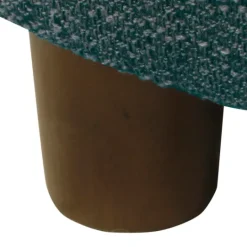 Kirkland's Home Navy Upholstered Round Storage Ottoman- Benches & Ottomans