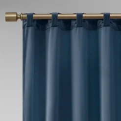 Kirkland's Home Navy Velvet Greta Curtain Panel Set, 84 In.- Curtains & Drapes