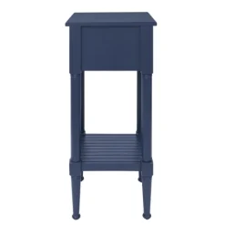 Kirkland's Home Navy Wood Coastal Compact Accent Table- Accent & End Tables