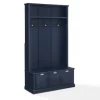 Kirkland's Home Navy Wood Storage Bench Hall Tree- Entryway Furniture