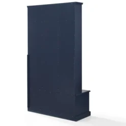 Kirkland's Home Navy Wood Storage Bench Hall Tree- Entryway Furniture