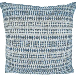 Kirkland's Home Navy Woven Lines Cotton Pillow, 22 In.- Pillows
