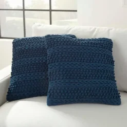 Kirkland's Home Navy Woven Stripes Throw Pillows, Set Of 2- Pillows