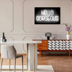 Kirkland's Home Neon Hello Gorgeous Canvas Art Print- Wall Quotes & Signs