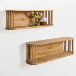 Kirkland's Home Nesting Wood Wall Shelves, Set Of 2- Shelves