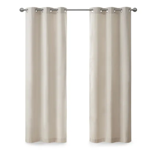 Kirkland's Home Neutral Basketweave Curtain Panel Set, 84 In.- Curtains & Drapes
