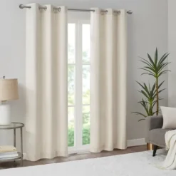 Kirkland's Home Neutral Basketweave Curtain Panel Set, 84 In.- Curtains & Drapes