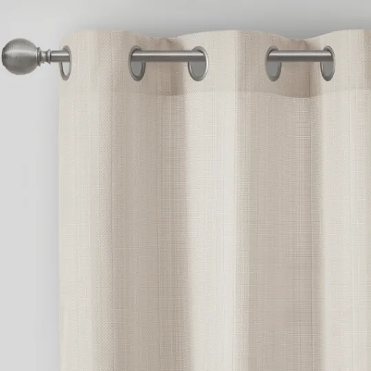 Kirkland's Home Neutral Basketweave Curtain Panel Set, 84 In.- Curtains & Drapes