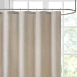 Kirkland's Home Neutral Block Embroidered Shower Curtain- Shower Curtains