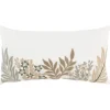 Kirkland's Home Neutral Blooms Hand Embroidered Lumbar Pillow- Pillows