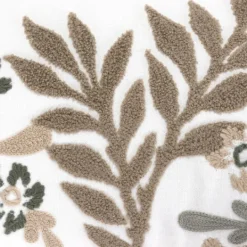 Kirkland's Home Neutral Blooms Hand Embroidered Lumbar Pillow- Pillows