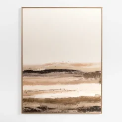 Kirkland's Home Neutral Brushstrokes Abstract Canvas Art Print- Canvas Art