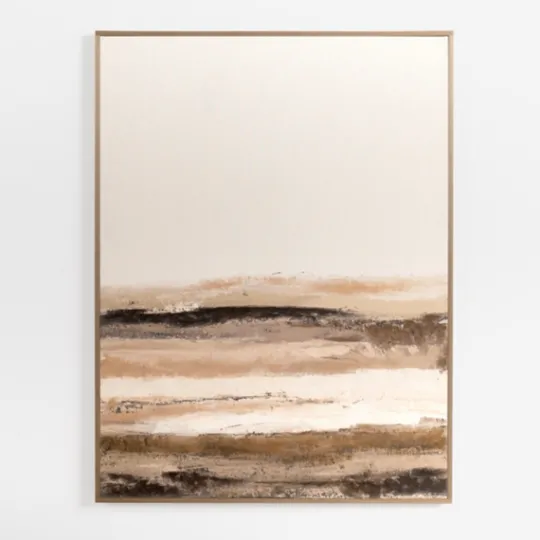 Kirkland's Home Neutral Brushstrokes Abstract Canvas Art Print- Canvas Art