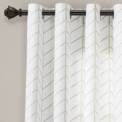 Kirkland's Home Neutral Chevron 2-Pc. Curtain Panel Set, 84 In.- Curtains & Drapes