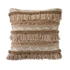 Kirkland's Home Neutral Embroidered Fringe Accent Pillow- Pillows