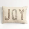 Kirkland's Home Neutral Embroidered Joy Lumbar Pillow- Pillows