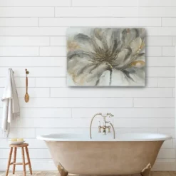 Kirkland's Home Neutral Floral Giclee Canvas Art Print- Canvas Art