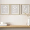 Kirkland's Home Neutral Floral Sprigs 3-Pc. Framed Art Set- Framed Art