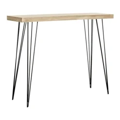 Kirkland's Home Neutral Hairpin Legs Console Table- Console Tables
