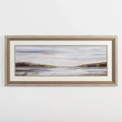 Kirkland's Home Neutral Horizon Landscape Framed Art Print- Framed Art