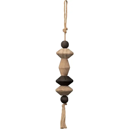 Kirkland's Home Neutral Southwest Wood Bead Tassel- Decorative Accents