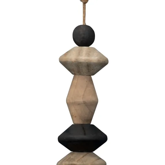 Kirkland's Home Neutral Southwest Wood Bead Tassel- Decorative Accents