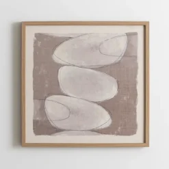 Kirkland's Home Neutral Stone Abstract I Framed Art Print- Framed Art