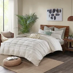 Kirkland's Home Neutral Stripe Full/Queen 3-Pc. Comforter Set- Comforters
