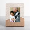 Kirkland's Home Neutral Two-Tone Faux Leather Picture Frame, 5X7- Picture Frames