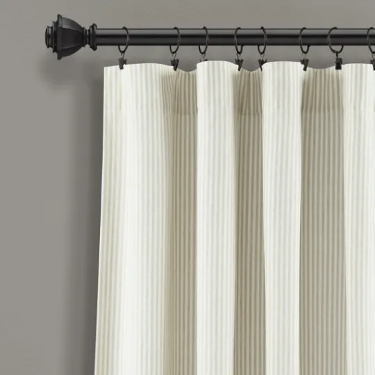 Kirkland's Home Neutral Vintage Stripe Curtain Panel Set, 84 In.- Curtains & Drapes