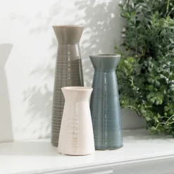 Kirkland's Home Neutral Wide Mouth Vases, Set Of 3- Vases