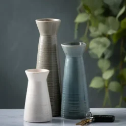 Kirkland's Home Neutral Wide Mouth Vases, Set Of 3- Vases